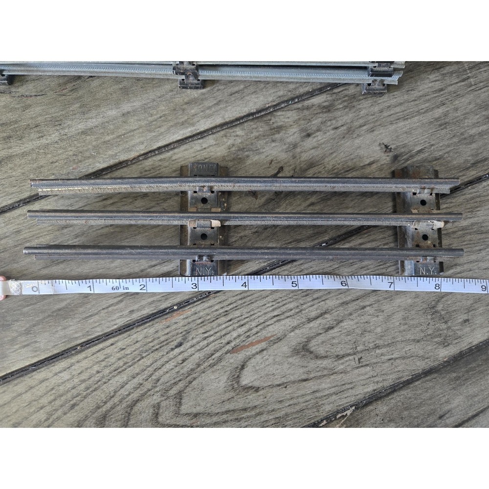 Vintage Lionel O Gauge Tubular Straight Track Lot 26 pc (3) 36" (11) 10" (12) 8" - Picture 9 of 11